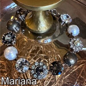 MARIANA Silver, Pearls, Swarovski Stones Bracelet